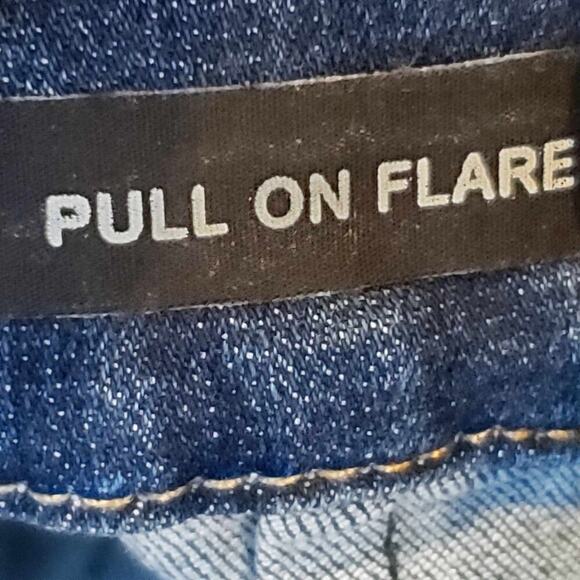 Judy Blue Jeans Womens Pull On High Rise Hippie Super Flare Leg Blue Size 9/29 - Picture 5 of 11